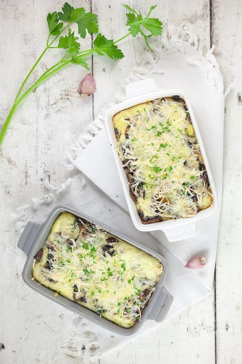 Gegratineerde champignons