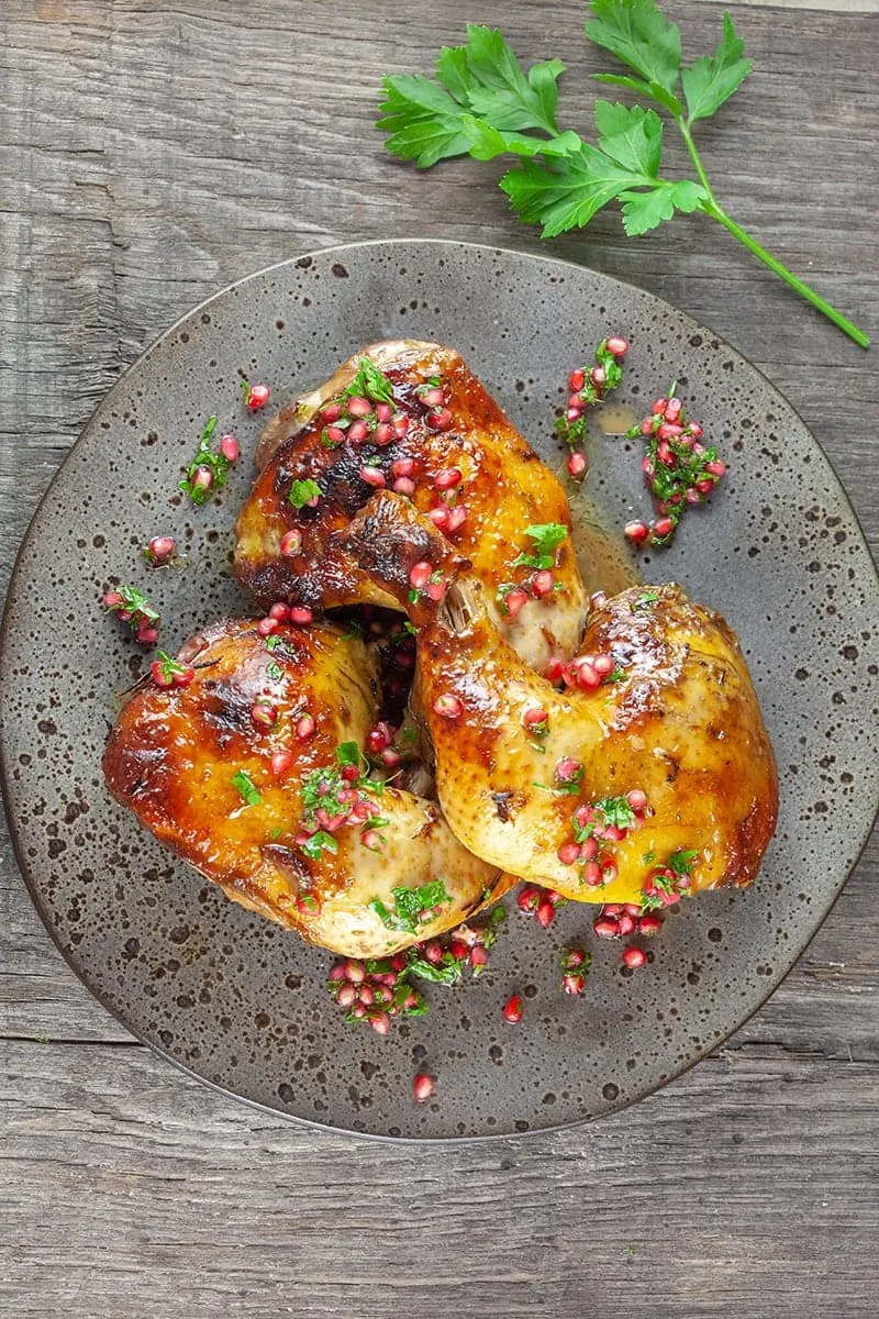 Kip met granaatappelmelasse