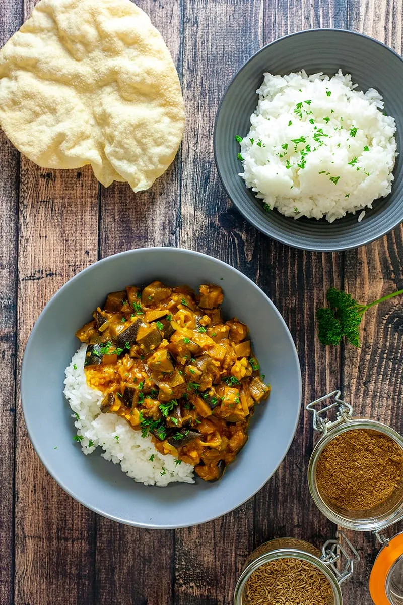 Aubergine curry