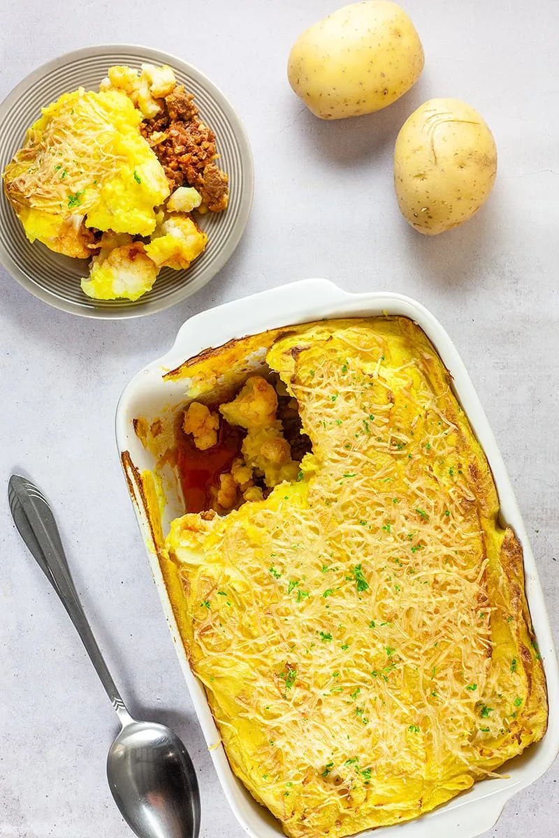 Bloemkoolschotel met gehakt