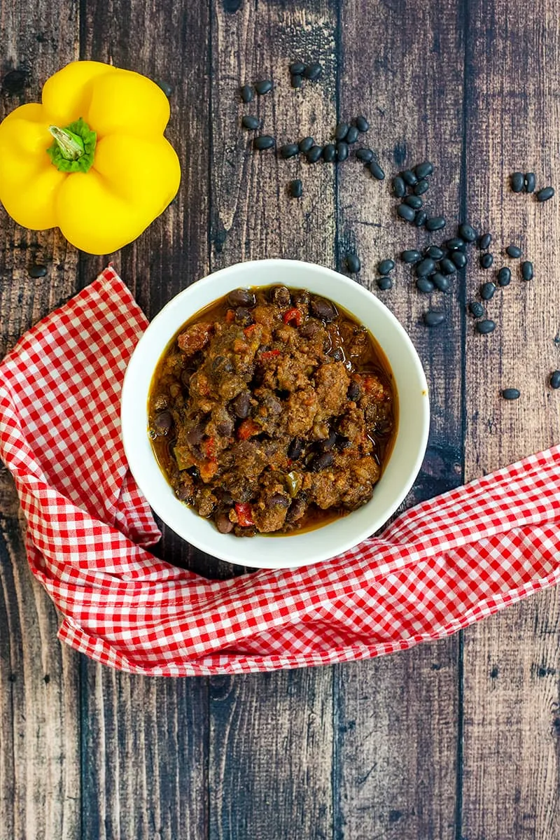 Chili met zwarte bonen uit de instant pot