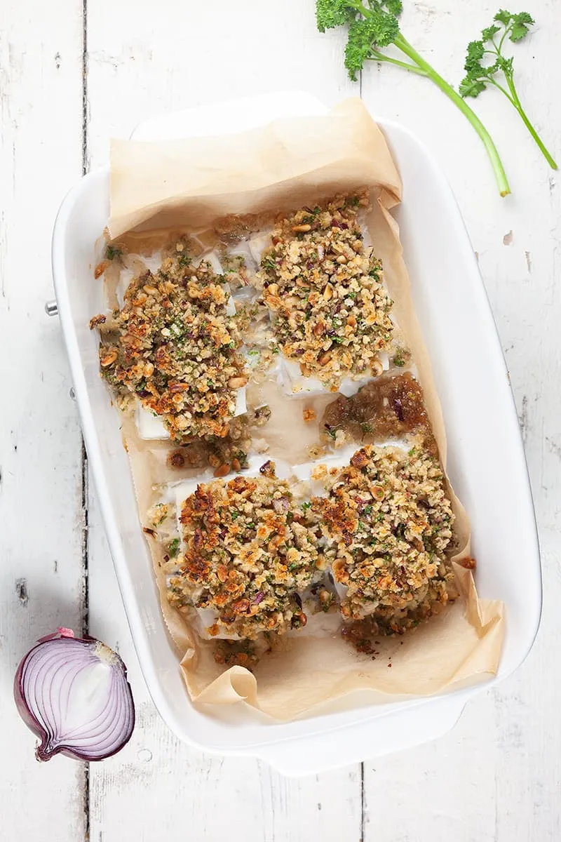 Kabeljauw met een krokant korstje