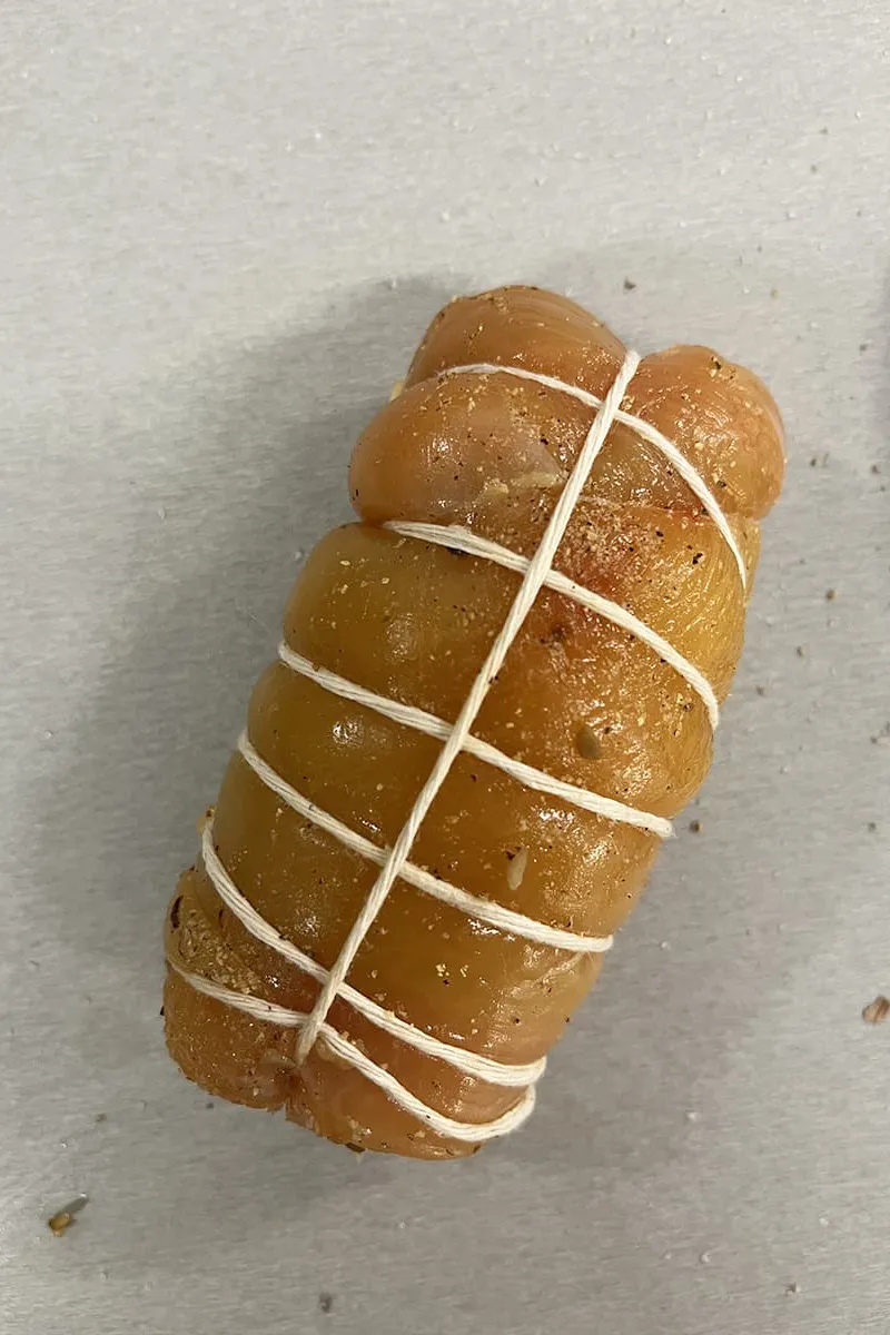 Kiprollade met champignons