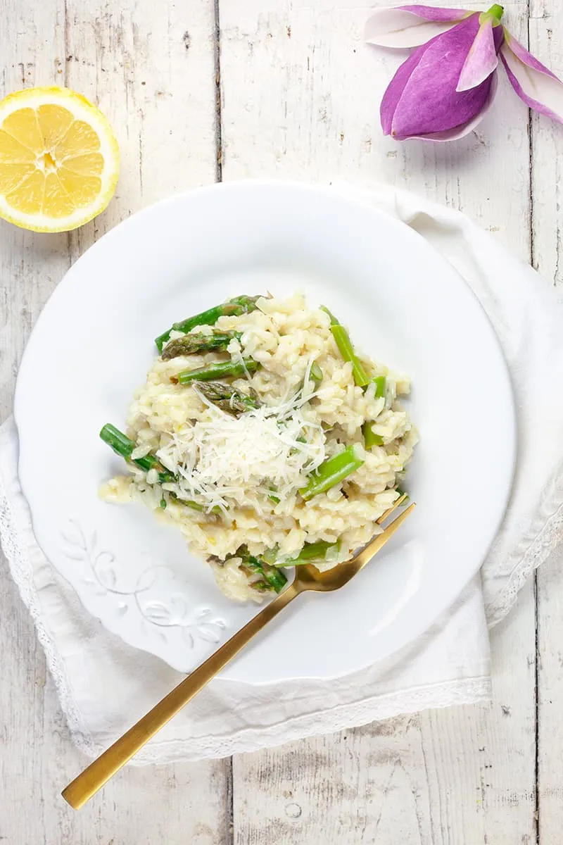 Risotto met groene asperges