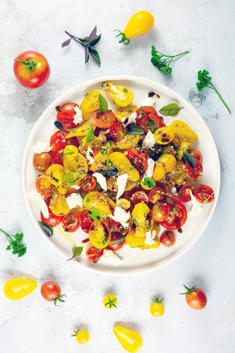 Tomatensalade met mozzarella