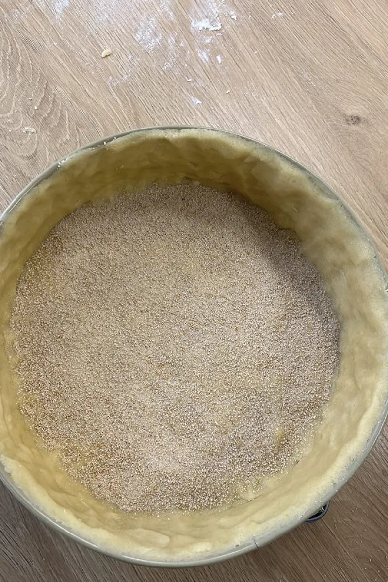 Appelkruimeltaart voorbereiden - stap 1