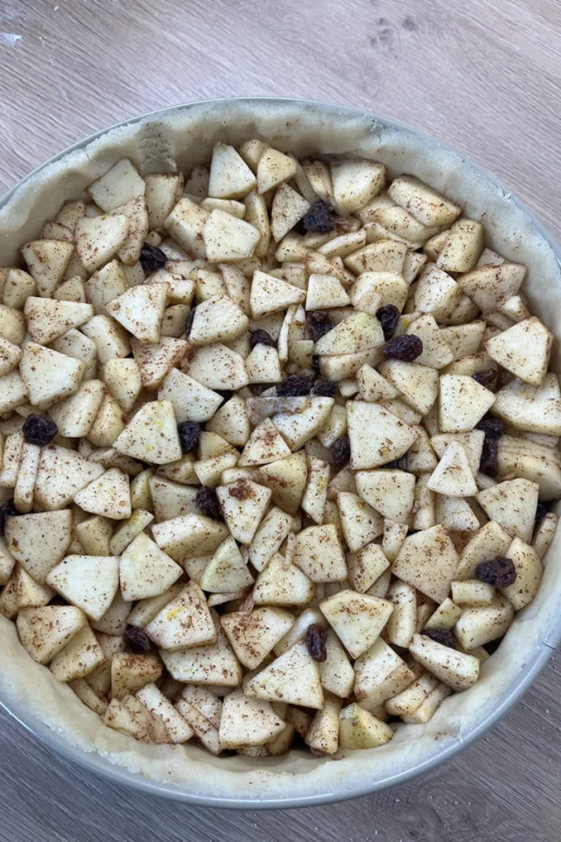 Appelkruimeltaart voorbereiden - stap 2