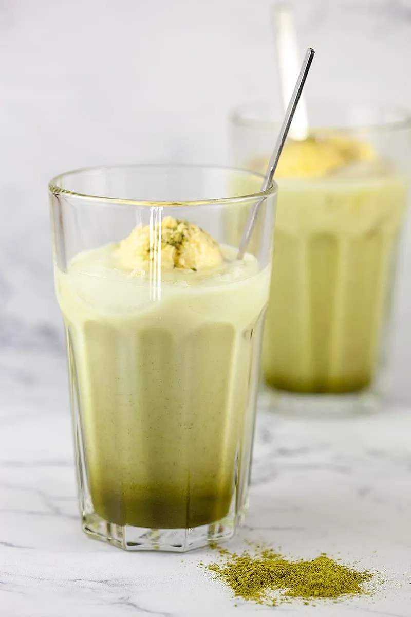 Iced matcha latte