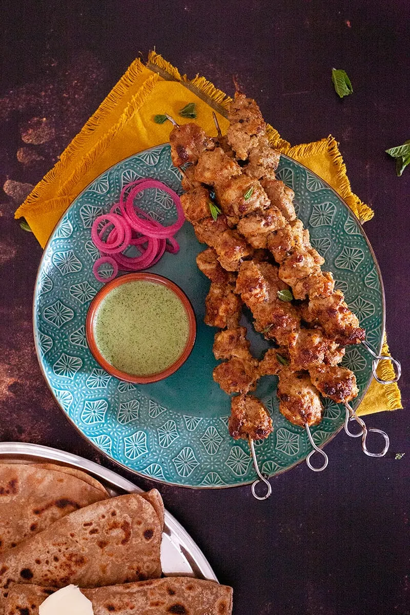 Indiase kipspiesjes uit de oven