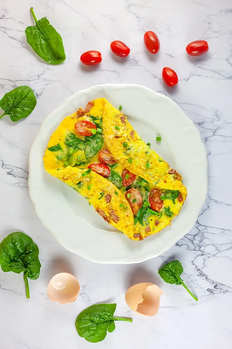 Spinazie omelet