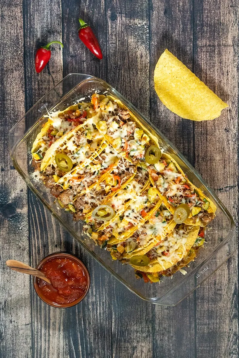 Taco's met gehakt uit de oven