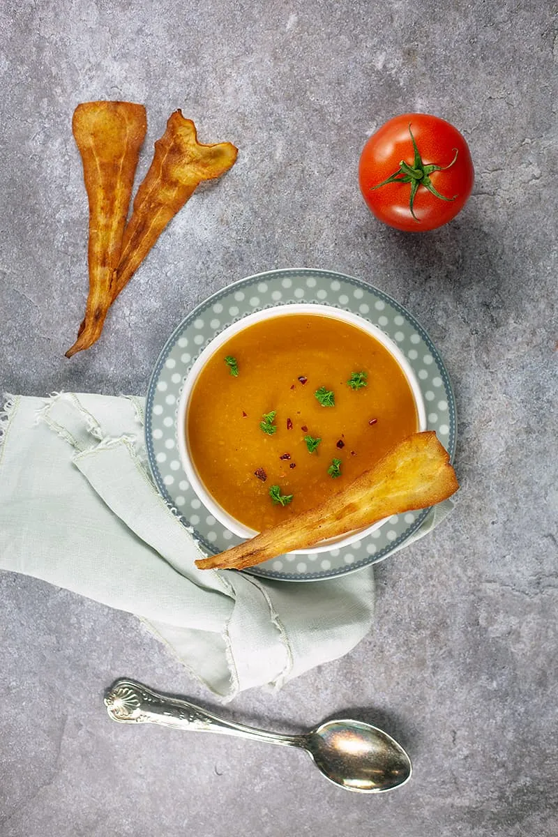 Tomaat pastinaak soep