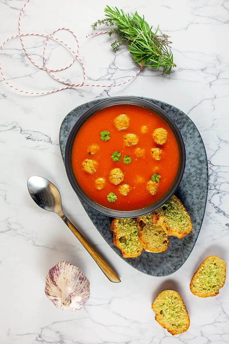 Tomatensoep met balletjes