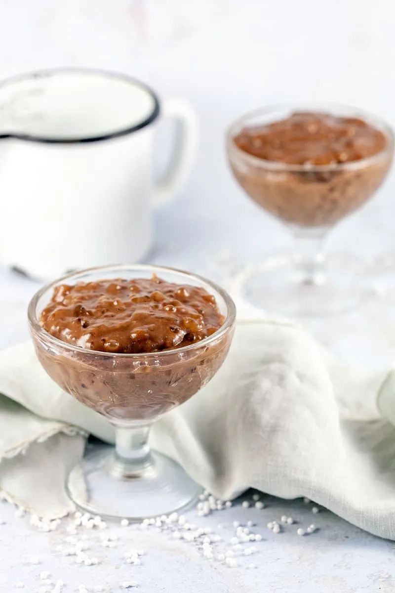 Vegan tapioca pudding uit de slowcooker