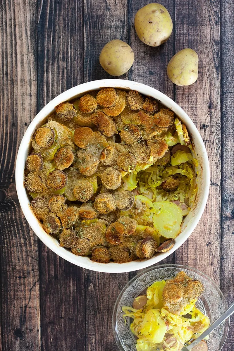 Zuurkoolschotel met rookworst