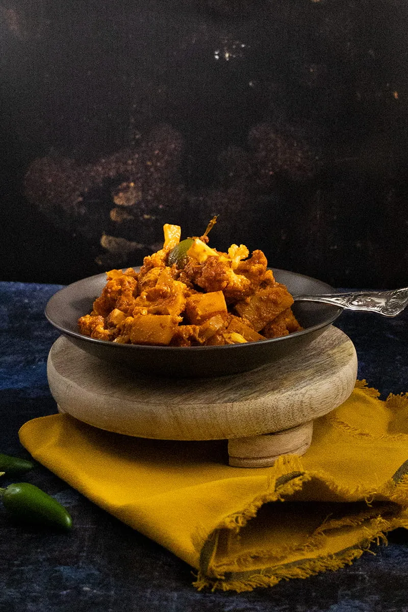 Aloo gobi - Aardappel-bloemkoolcurry