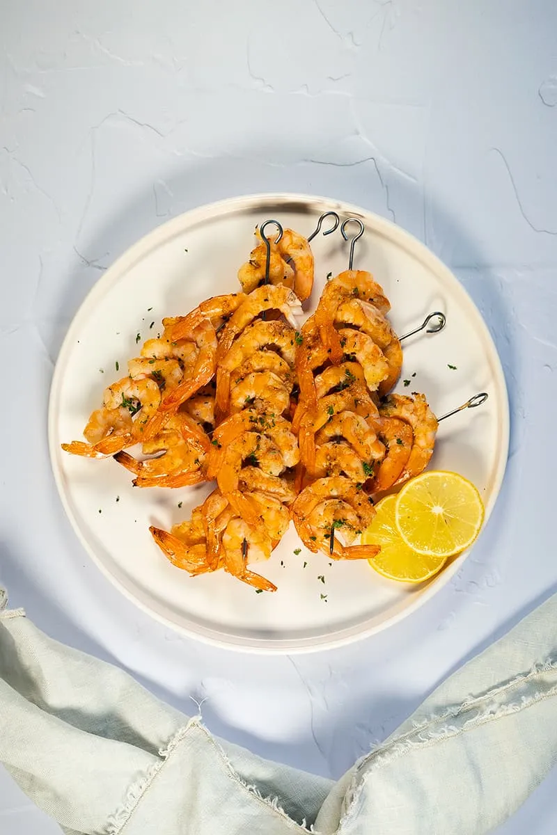 Garnalenspies van de barbecue