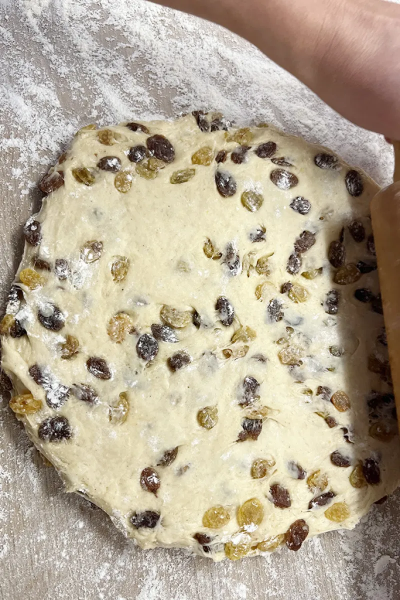 Kerststol maken - stap 1