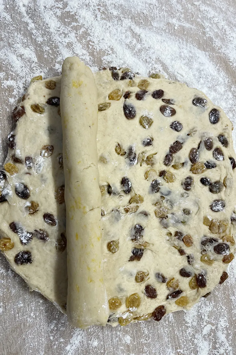 Kerststol maken - stap 2