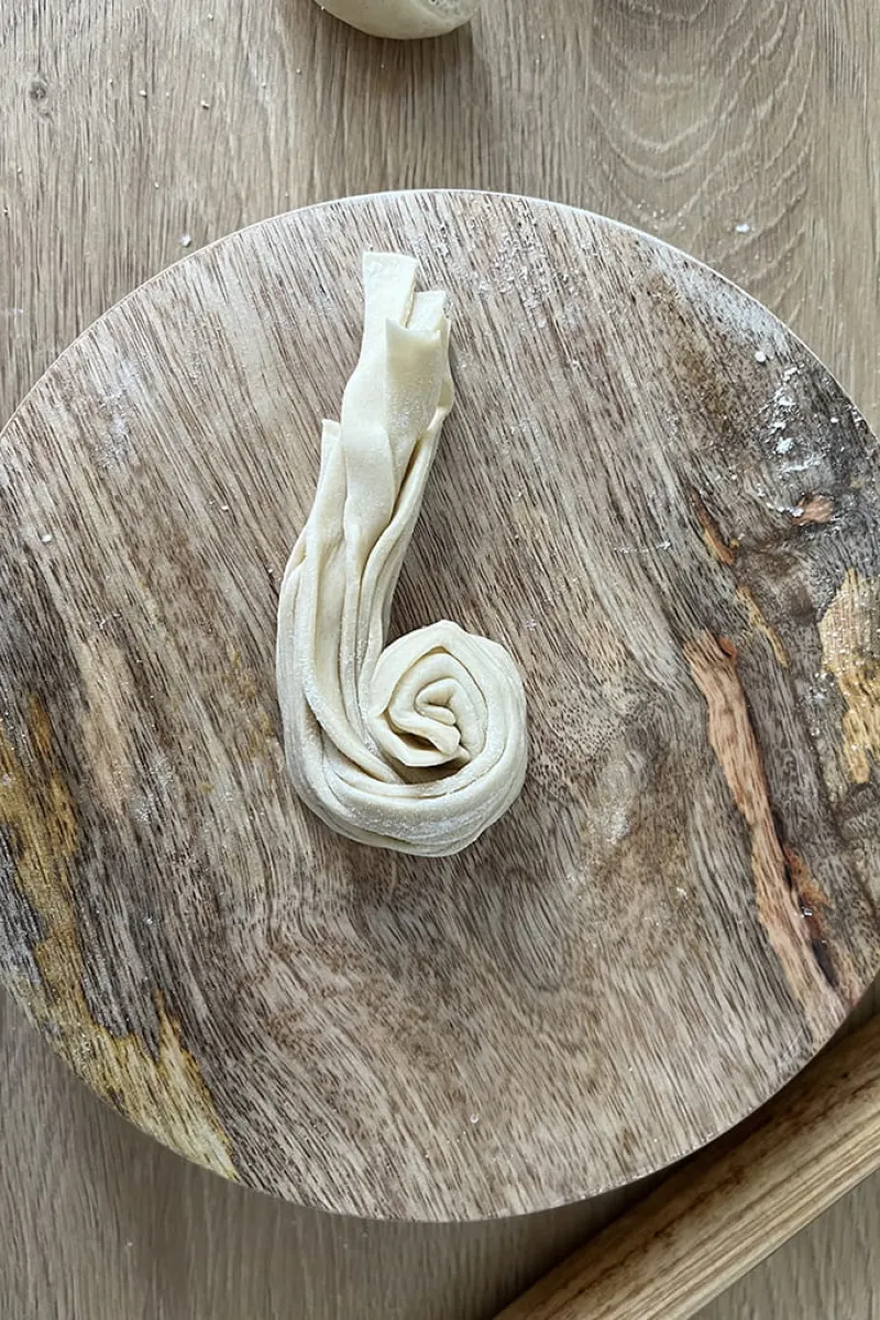 Lachha paratha maken - stap 4