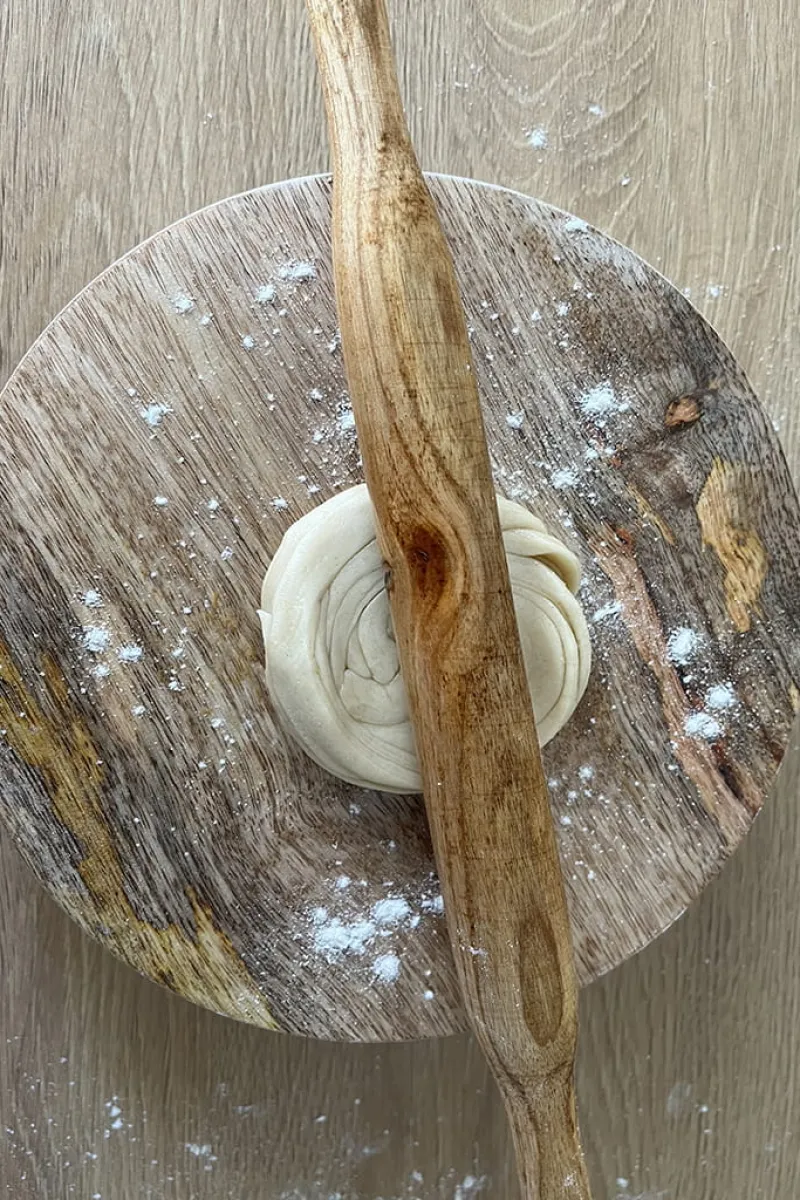 Lachha paratha maken - stap 6