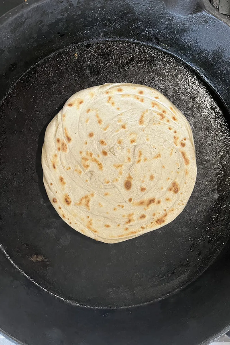 Lachha paratha maken - stap 8