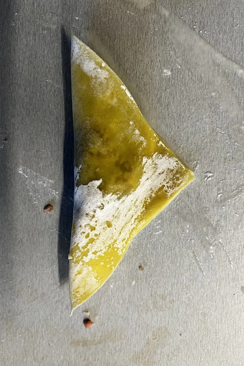 Pangsit goreng vouwen - stap 2