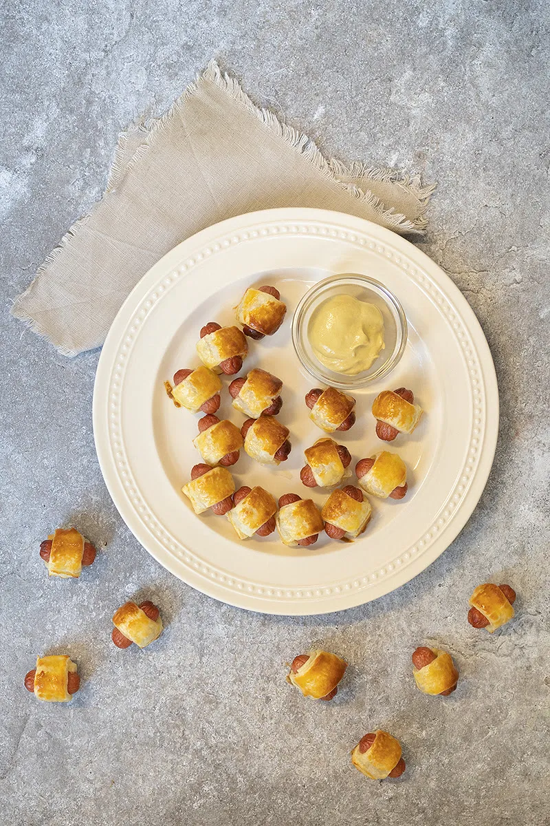 Pigs in a blanket - knakworstjes in bladerdeeg