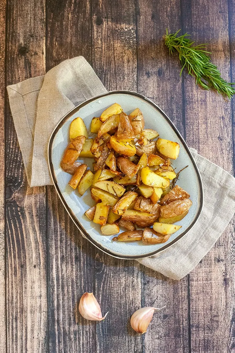 Roseval wedges uit de oven