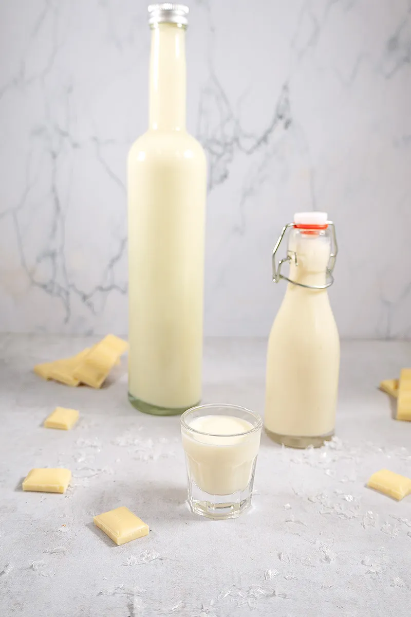 Witte chocolade likeur maken