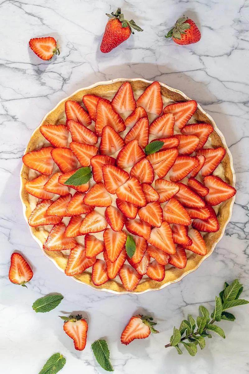 Aardbeientaart (tarte aux fraises)