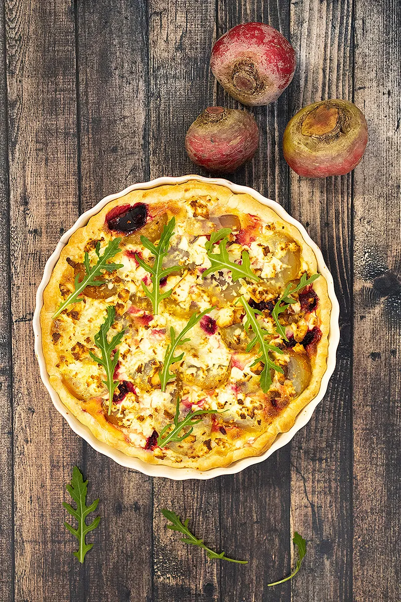 Bieten quiche met feta