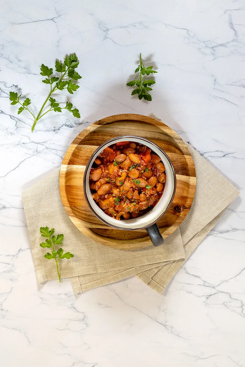 Borlottibonen (kievitsbonen) in tomatensaus