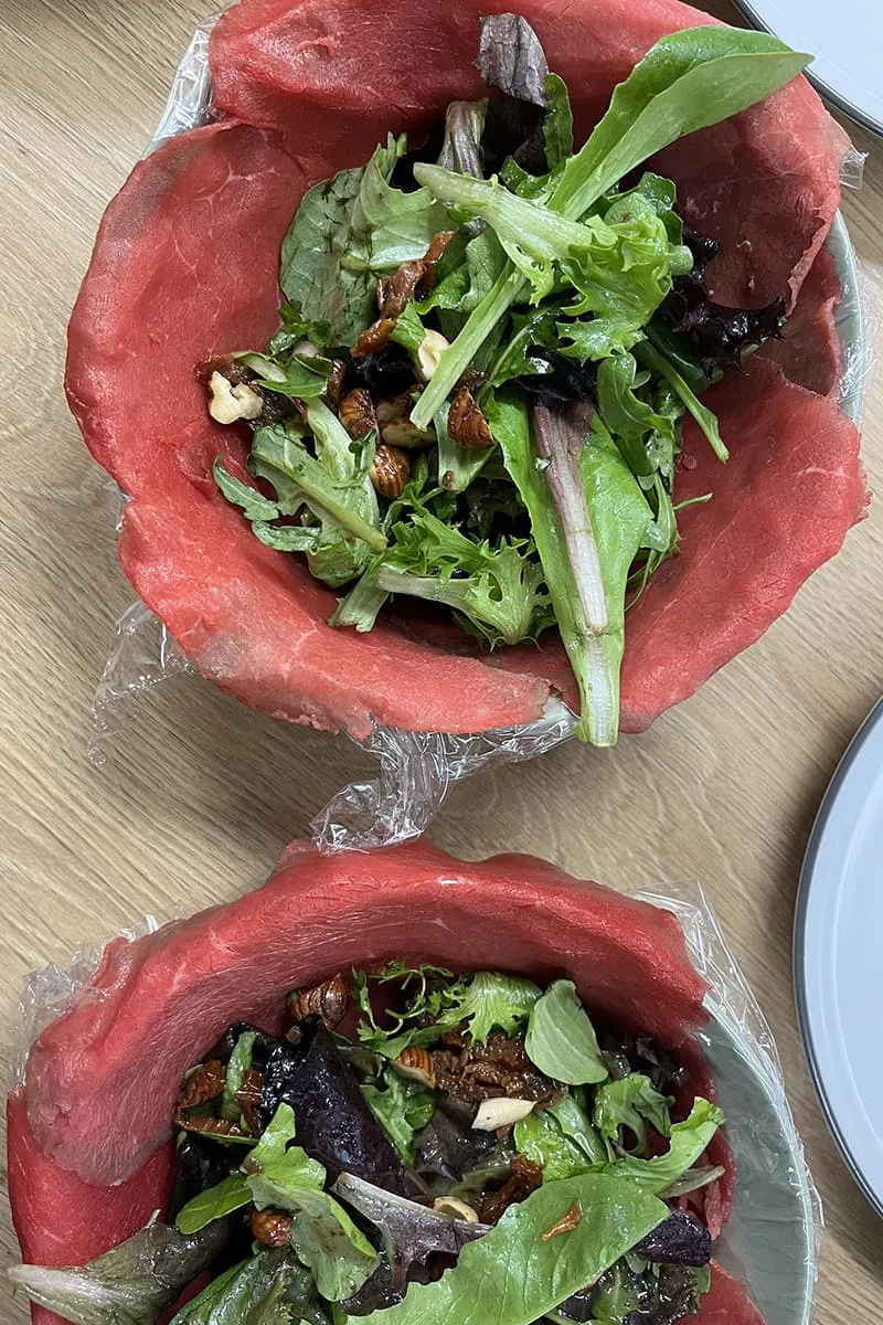 Carpaccio bonbons voorbereiden