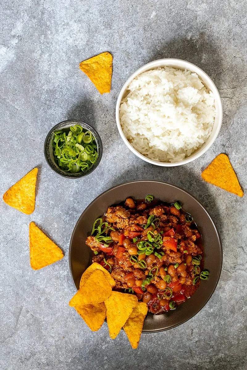 Chili con carne met bruine bonen