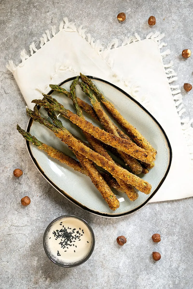 Gepaneerde asperges