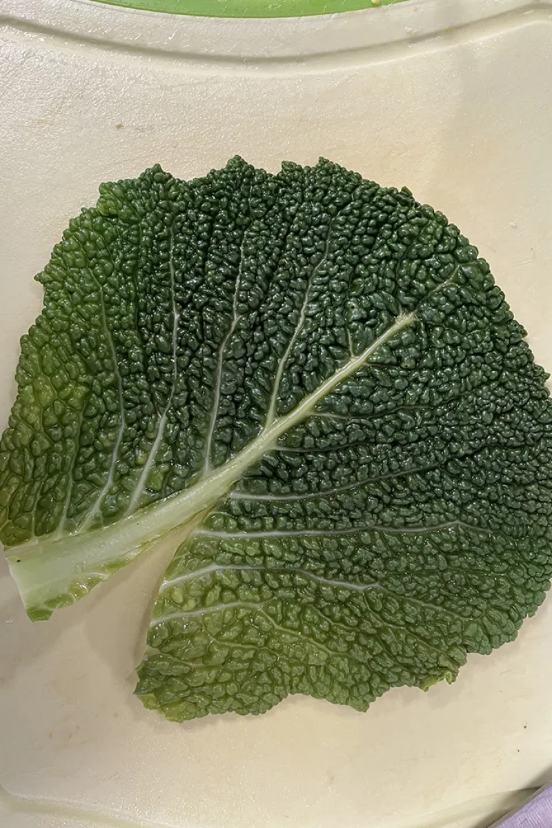 Gevulde koolrolletjes maken - stap 1