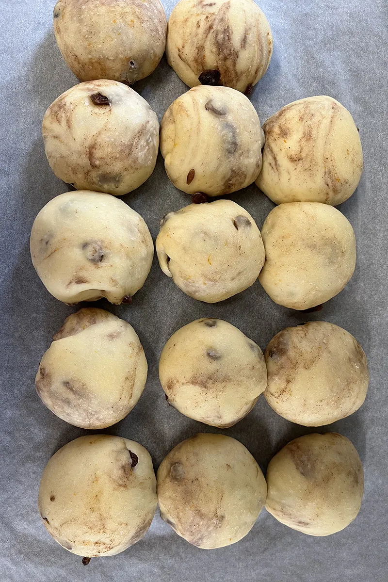 Hot cross buns voorbereiding - stap 1