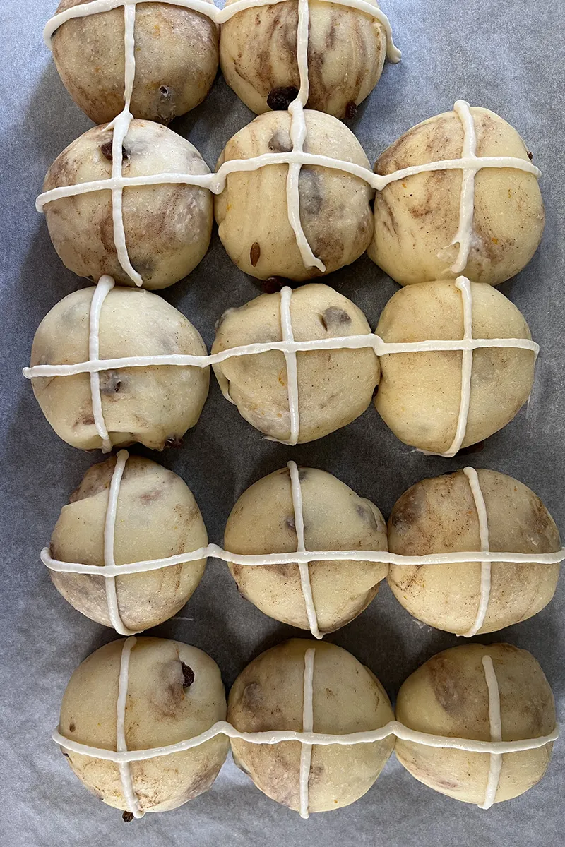 Hot cross buns voorbereiding - stap 2
