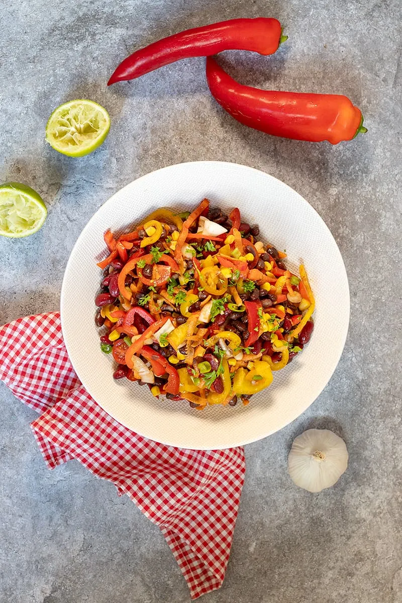 Mexicaanse bonensalade