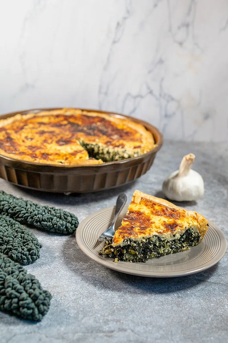 Palmkool quiche