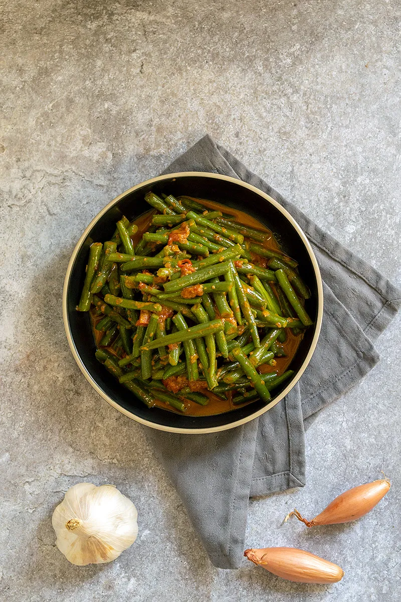 Sajoer tumis boontjes