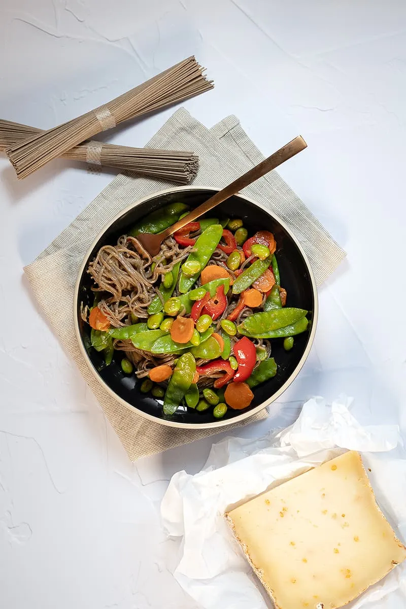 Soba noedels met groenten