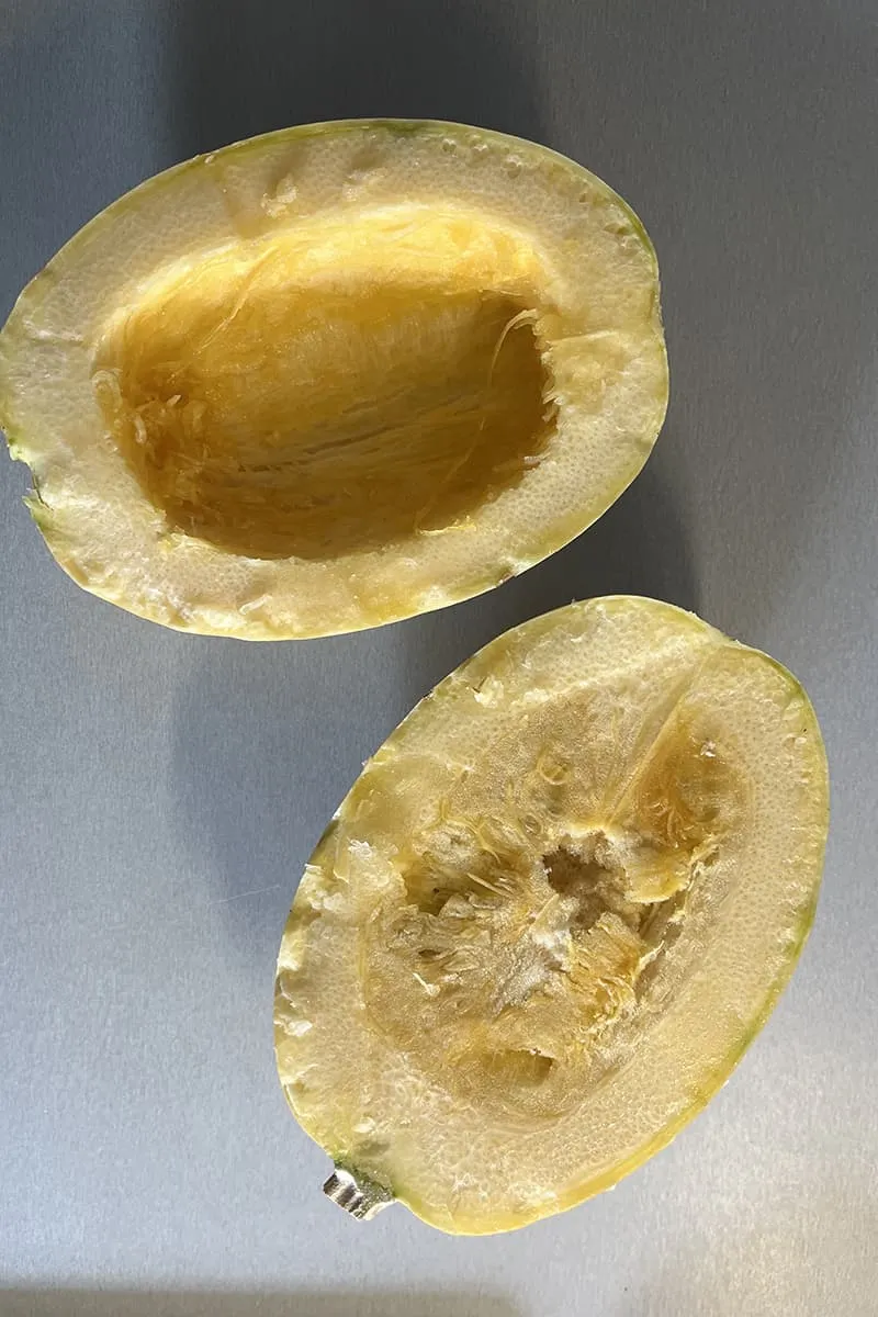 Spaghettipompoen bereiden doe je zo - stap 1