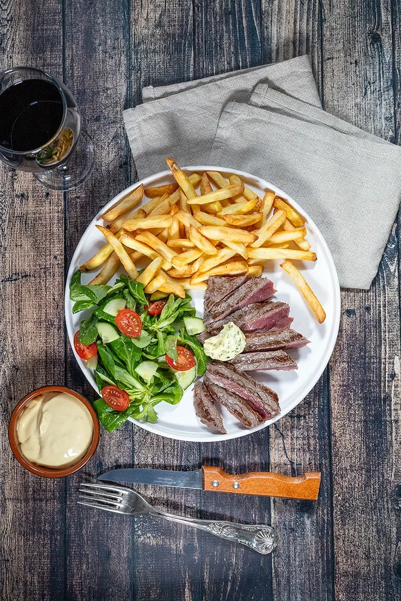 Zelfgemaakte steak frites