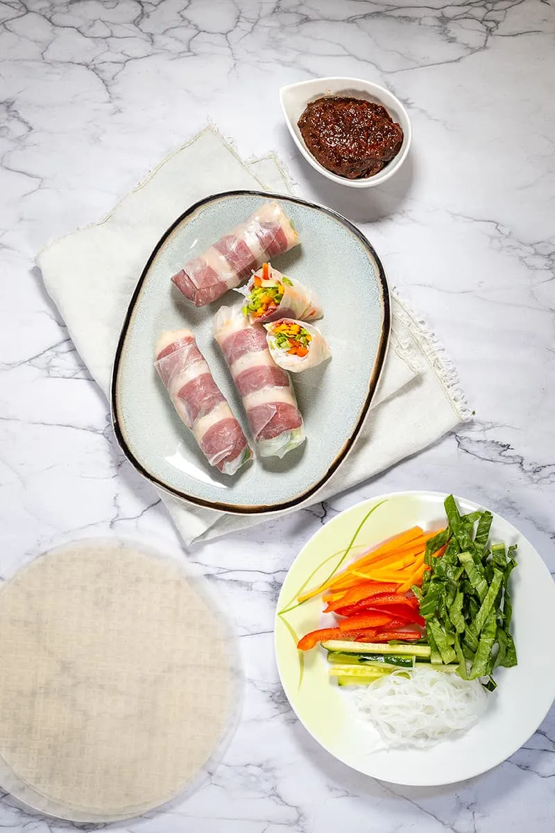 Summer rolls met eend