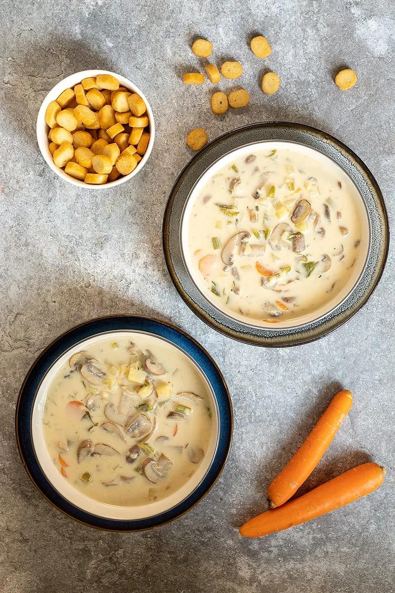 Vegetarische clam chowder