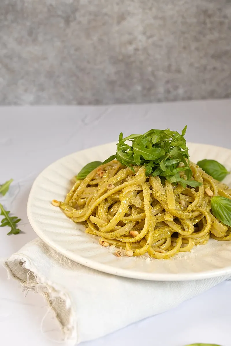 Vegetarische pasta pesto