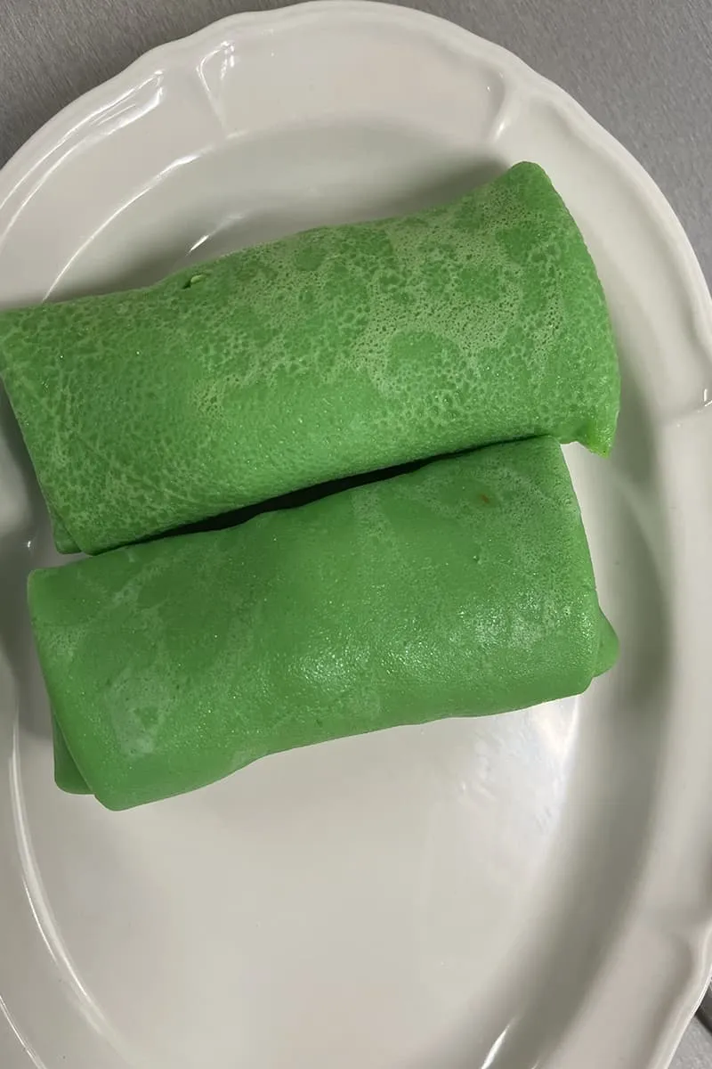 Dadar gulung maken - stap 2