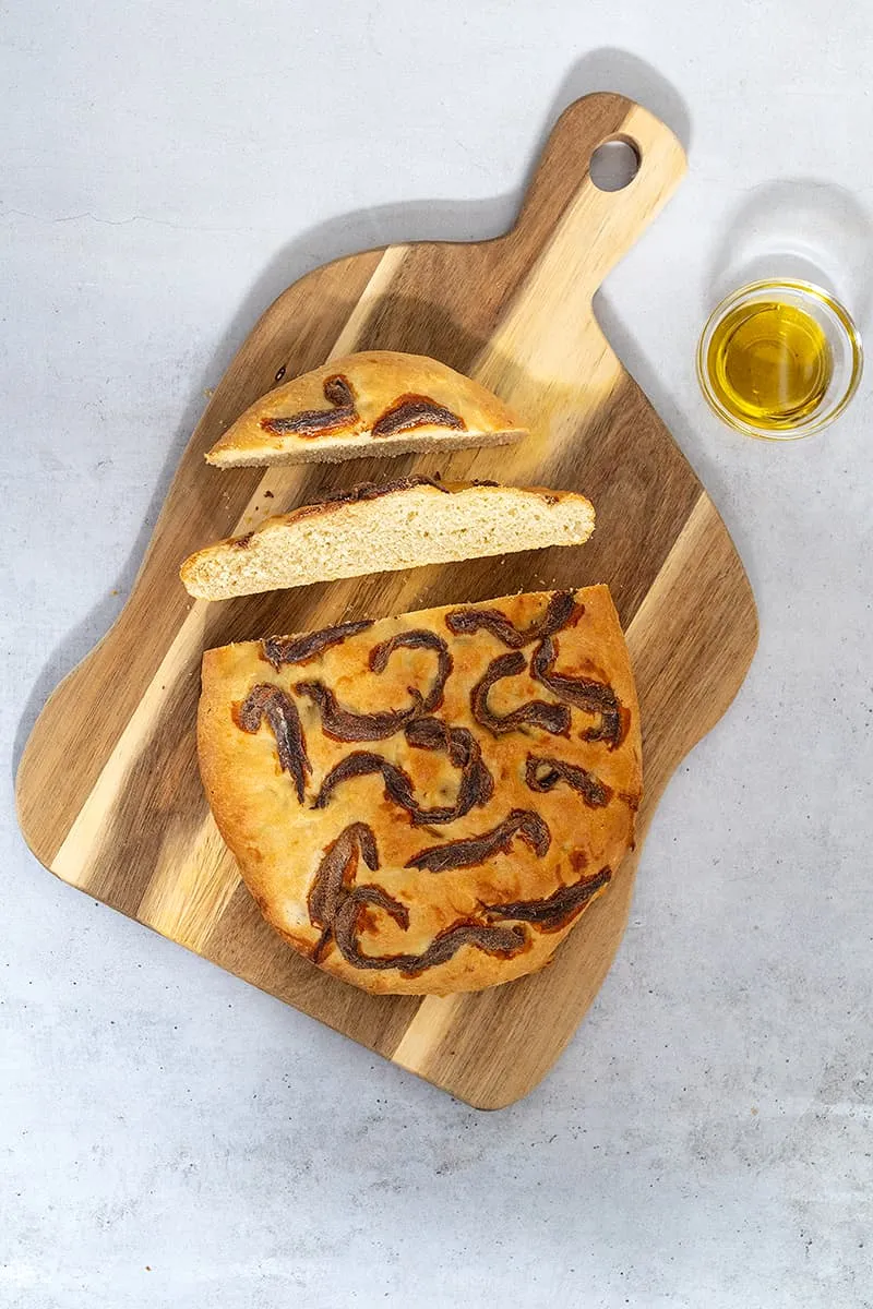 Focaccia met ansjovis